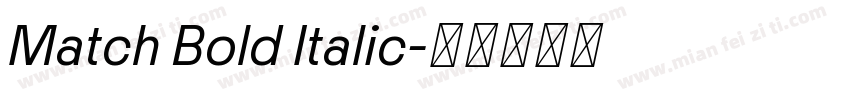 Match Bold Italic字体转换